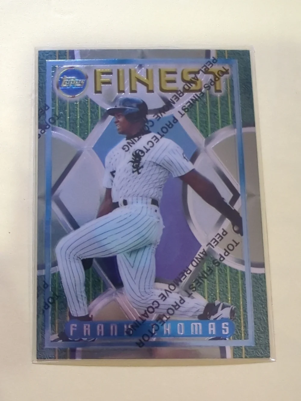 Topps 1995 Finest Frank Thomas #89 Chicago White Sox With Peel-Off Coating - Picture 3 of 4